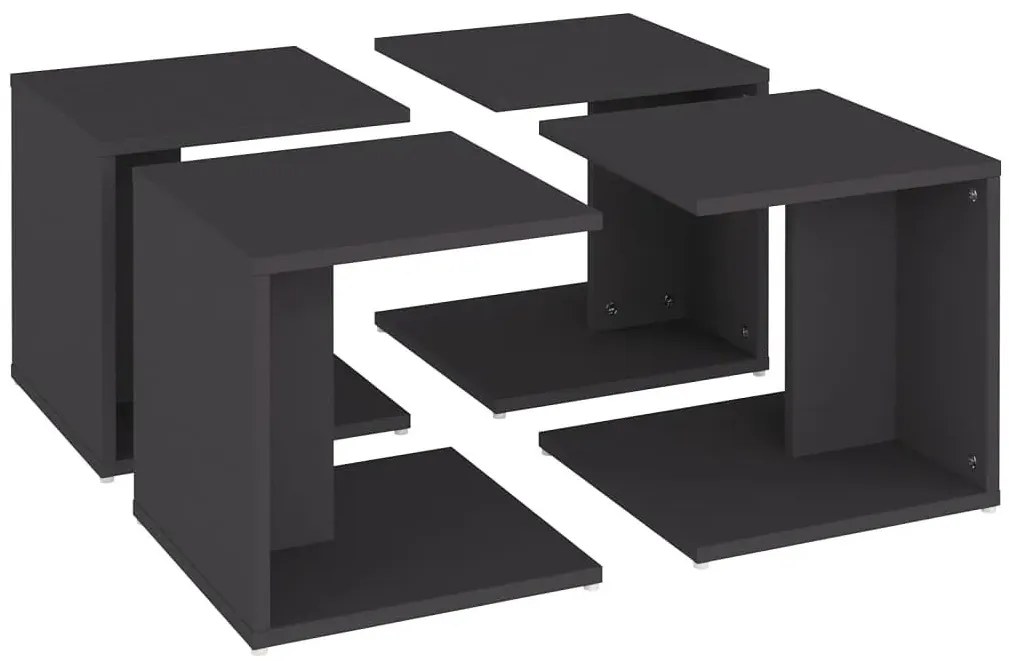 Komplet 4 szarych stolików kawowych G0-G61