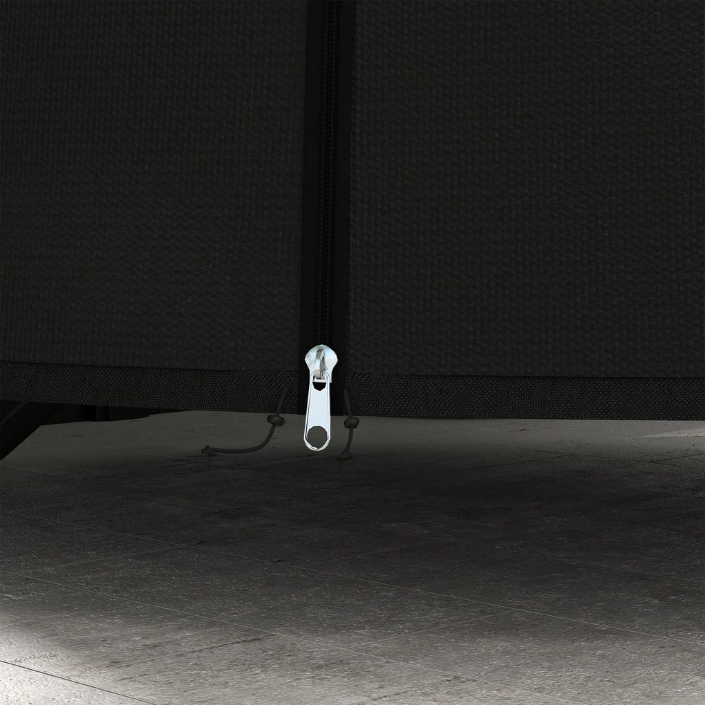 Outsunny Pokrowiec na meble zewnętrzne na meble Pokrowiec ochronny na meble, odporny na warunki atmosferyczne, 196 cm x 196 cm x 230 cm, Czarny