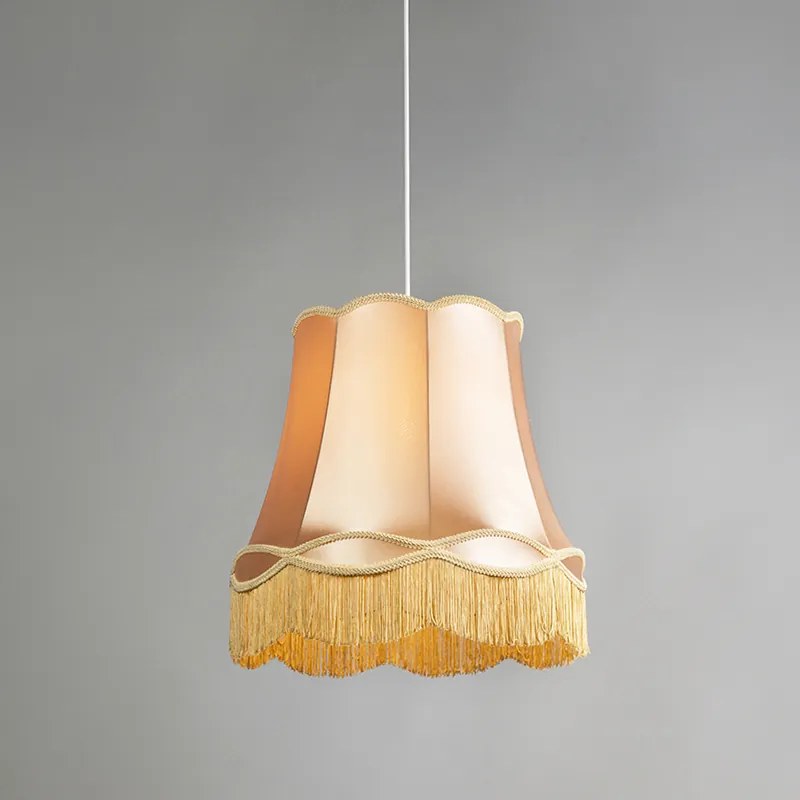 Zestaw 4 Retro wiszących złotych lamp 45 cm - Granny Retro Oswietlenie wewnetrzne