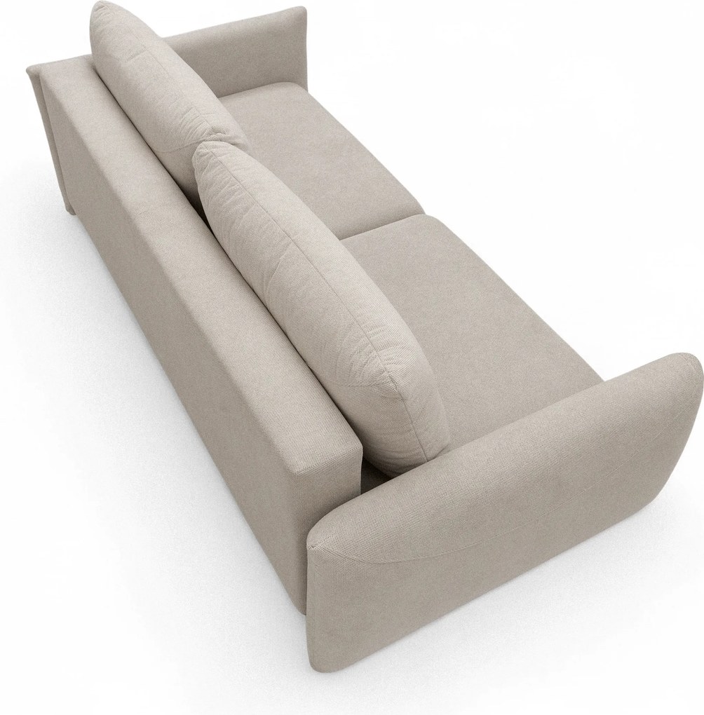 Kanapa Calma rozkładana - beżowa dzianina hydrofobowa Curio 09