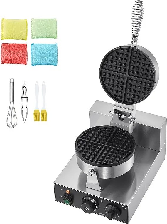 Gofrownica SucceBuy Komercyjna Okrągła Gofrownica Nieprzywierająca 1230 W