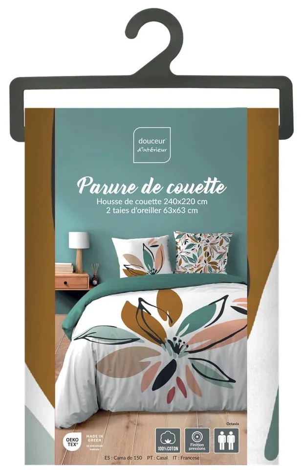 Biała bawełniana pościel dwuosobowa 240x220 cm Octavia – douceur d'intérieur