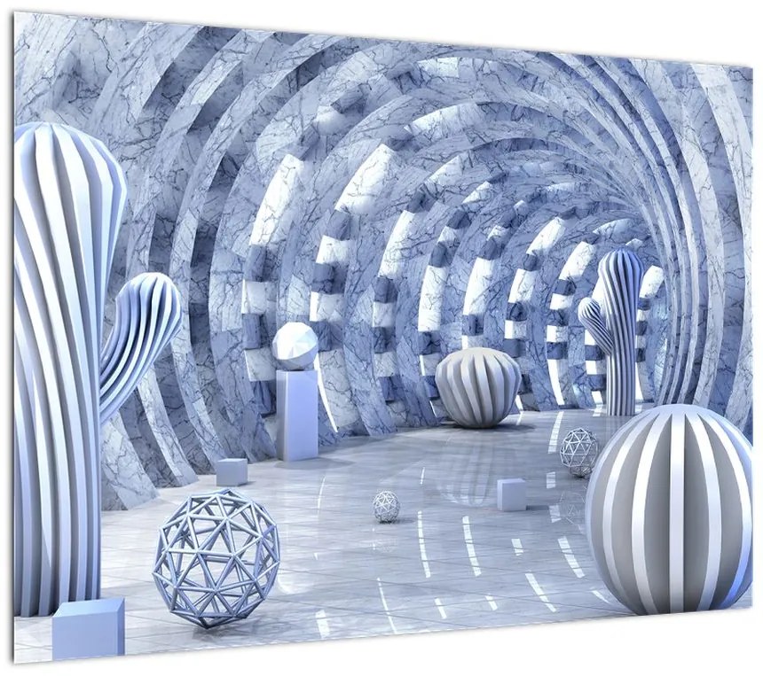 Obraz - abstrakcja 3D (70x50 cm)