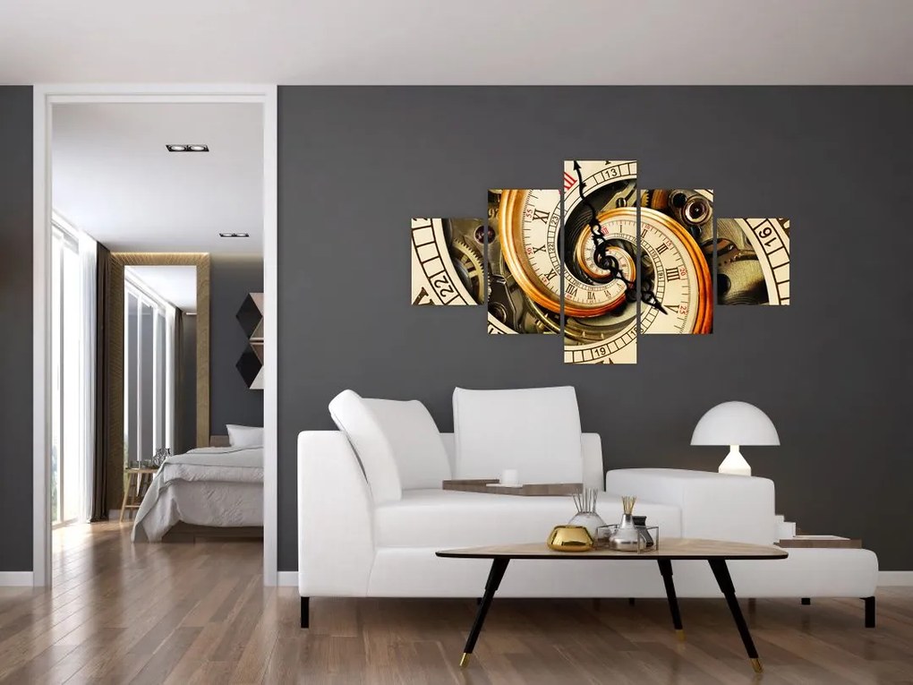 Obraz zegara (125x70 cm)