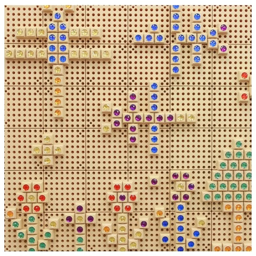 Masterkidz akrylowe kolorowe diamenciki do tablicy naukowej stem 72 sztuki