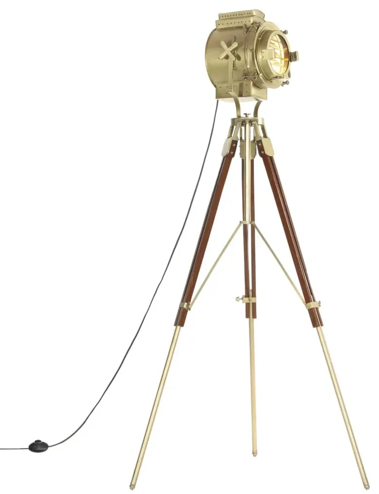 Regulowana lampa podłogowa trójnóg retro z drewna mango - 5X EX198 G0-B69