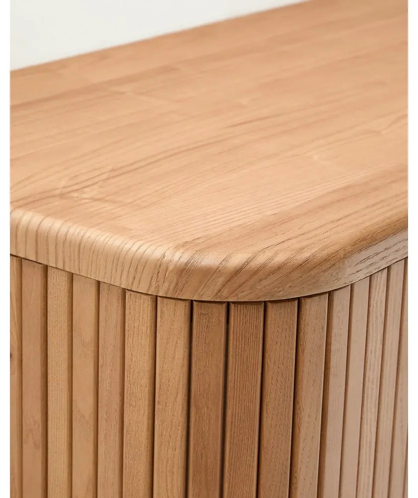 Wisząca szafka pod umywalkę w dekorze jesionu w naturalnym kolorze 90x40 cm Mailen – Kave Home