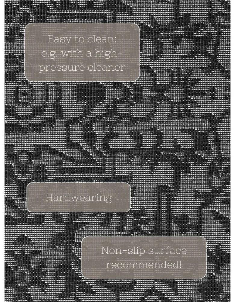 Czarno-biały dywan odpowiedni na zewnątrz 120x170 cm Duet Kona – NORTHRUGS