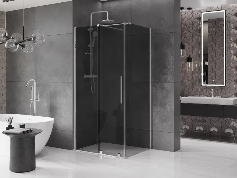 Mexen Velar kabina prysznicowa rozsuwana 100 x 85 cm, grafit, chrom - 871-100-085-41-01