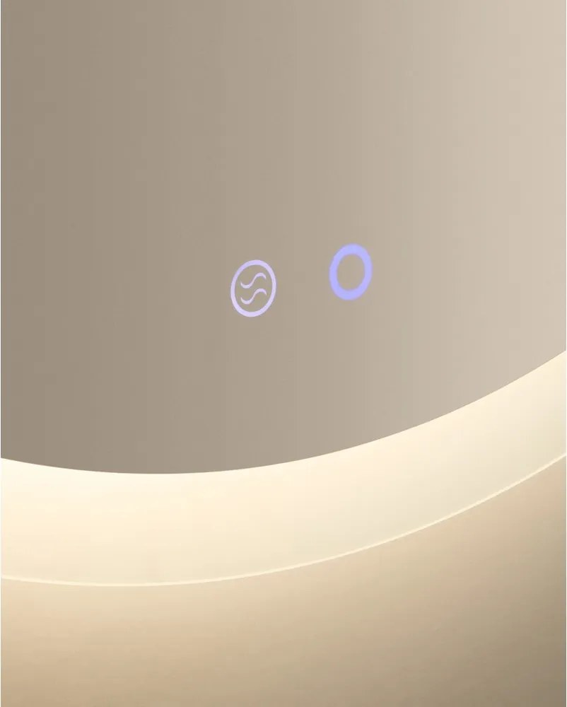 Lustro ścienne z oświetleniem ø 60 cm Mervi – Kave Home