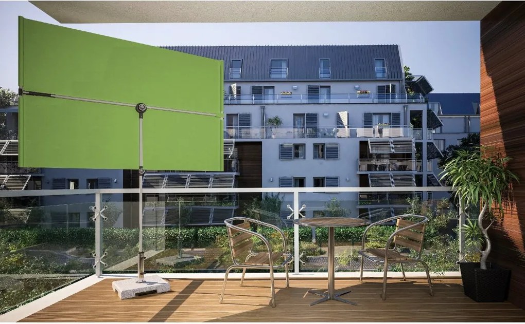 Doppler ACTIVE Osłona balkonowa parasol ogrodowy 180 x 130 cm zielona