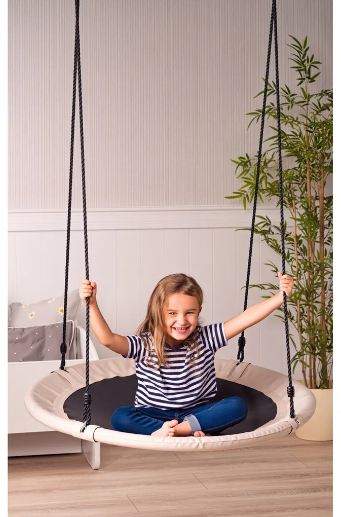 Woody Huśtawka bocianie gniazdo beżowy, śr. 100 cm