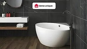 Wanna narożna - 197 L - 127 x 127 x 58 cm - Biała - Akryl - GOURAMI