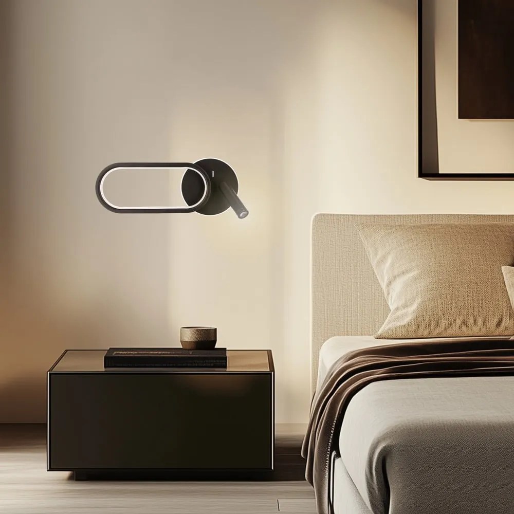Czarny kinkiet LED Monet – Candellux Lighting