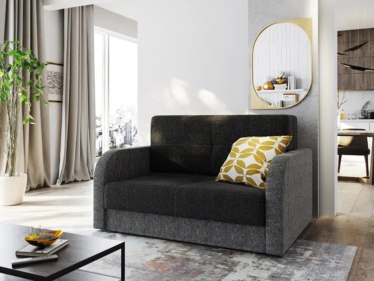 Sofa rozkładana grafit + szary - Oves 4X