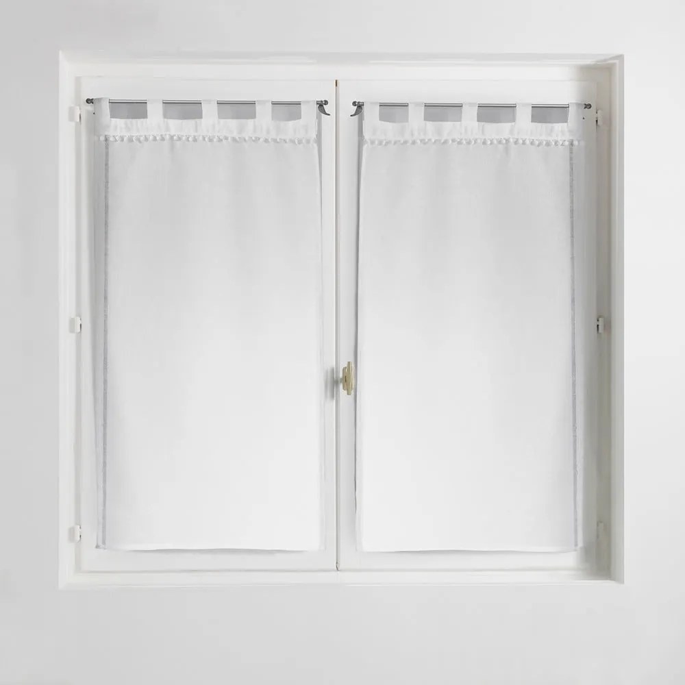 Białe firanki z woalu zestaw 2 szt. 60x90 cm Poupette – douceur d'intérieur