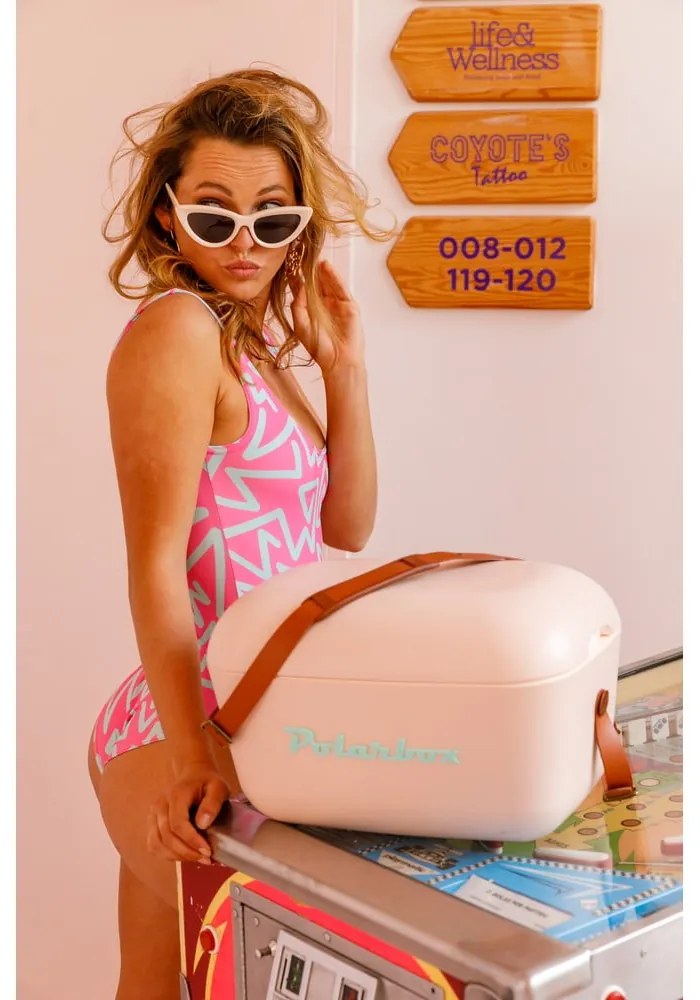 Szaroróżowy pojemnik chłodzący 20 l Classic – Polarbox