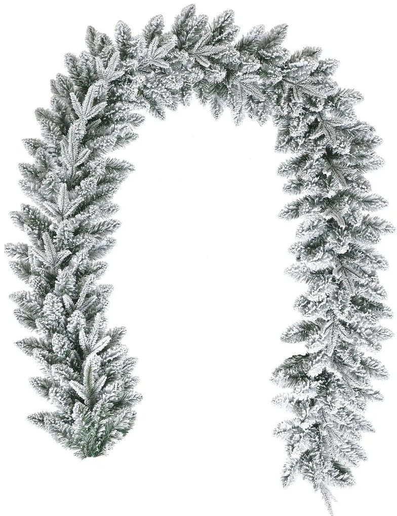 Świąteczna girlanda z gałązek ośnieżona, 200 cm