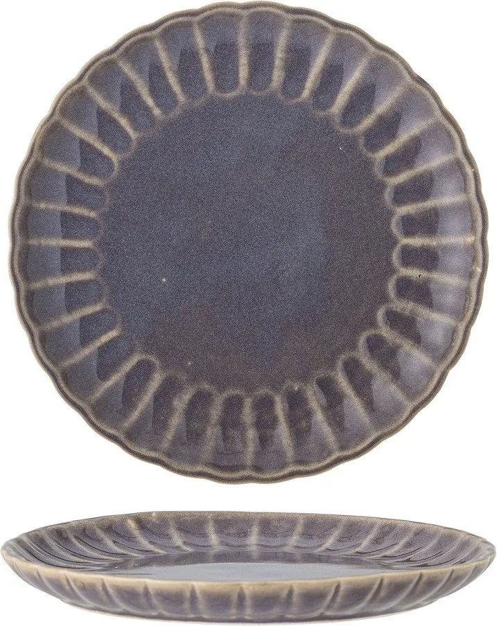 Ciemnofioletowy kamionkowy talerz ø 27 cm Latina – Bloomingville