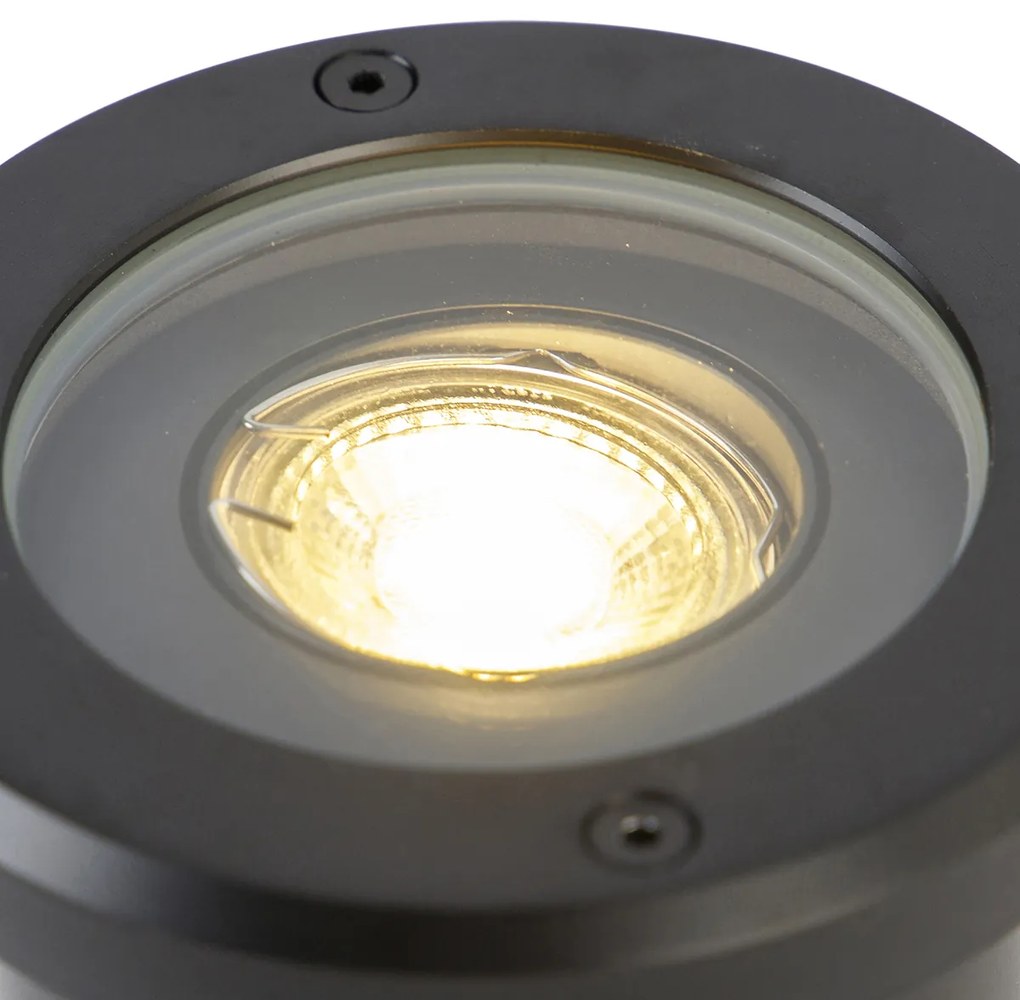 Zewnetrzna Zestaw 6 czarnych regulowanych lamp ogrodowych do wkopania IP65 - Delux Nowoczesny Oswietlenie zewnetrzne