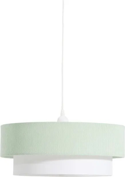 Biały/turkusowy żyrandol dziecięcy z tekstylnym kloszem Bianella – Kave Home