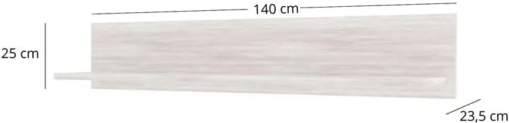Minimalistyczna półka ścienna sosna canyon C4-K14