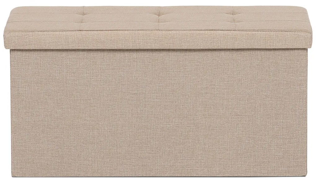 Taboret z miejscem do przechowywania, kremowy, 76x 37 x 37 cm