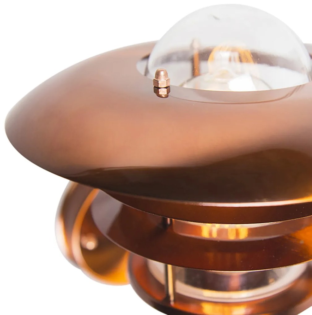 Zewnetrzna Winylowa lampa ścienna zewnętrzna miedziana IP44 - Prato Nowoczesny Oswietlenie zewnetrzne