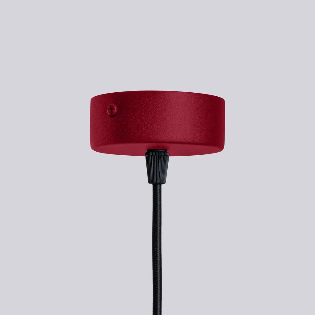 Żyrandol HALO 6 burgund ryflowany SOLLUX  LIGHTING