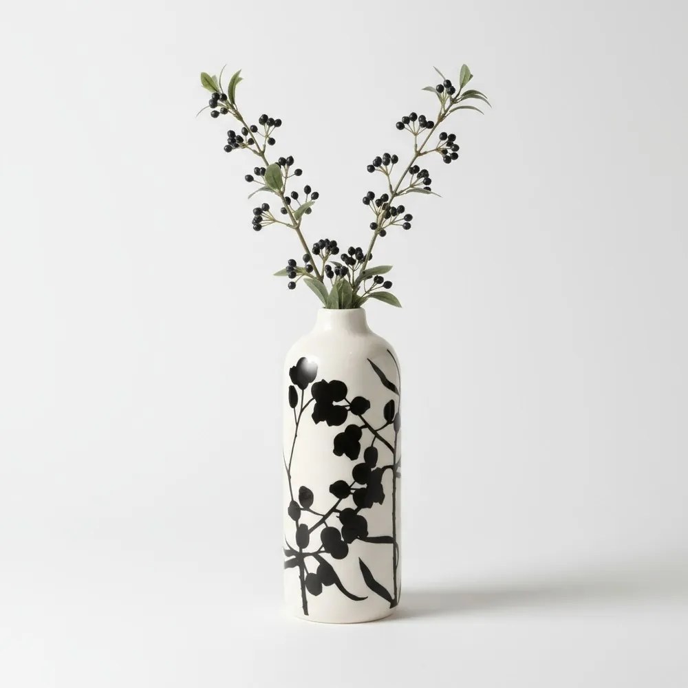 Wazon ceramiczny, ręcznie malowany BERRIES, 18 cm