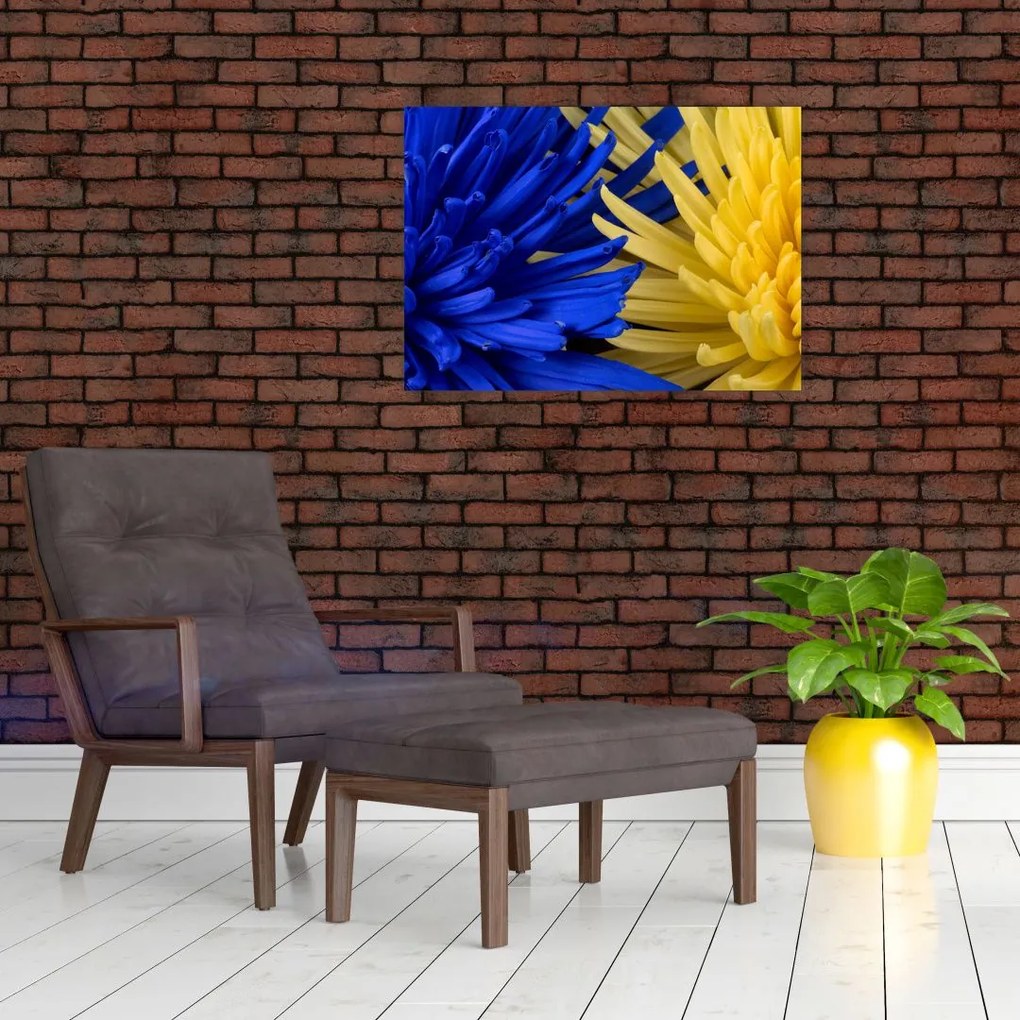 Obraz na szkle - szczegóły kwiatów (70x50 cm)