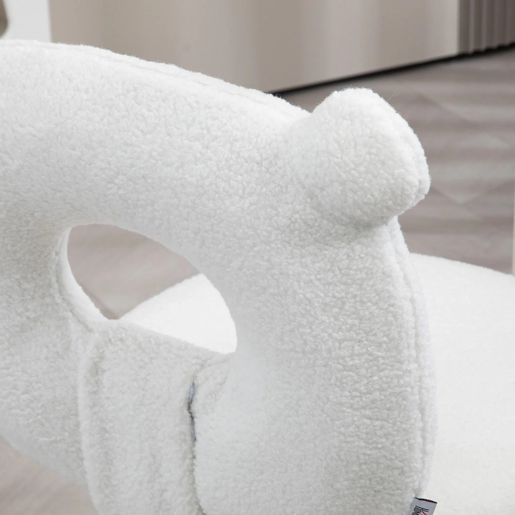 HOMCOM Fotel biurowy regulowany ergonomiczny obrotowy biały elegancki design | Aosom PL