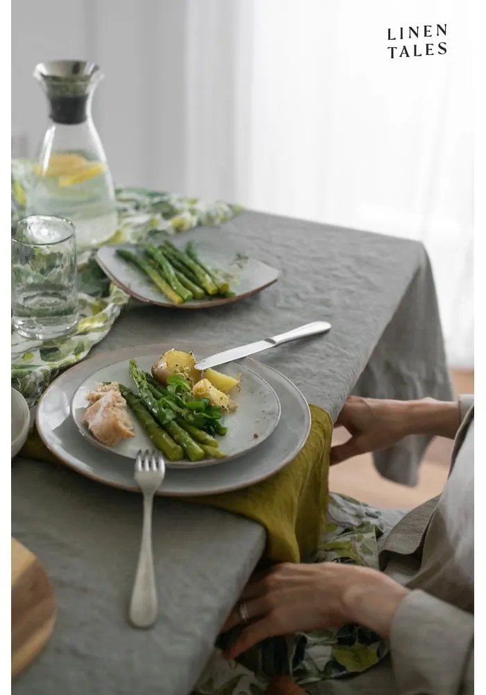 Lniany obrus 140x300 cm Khaki – Linen Tales