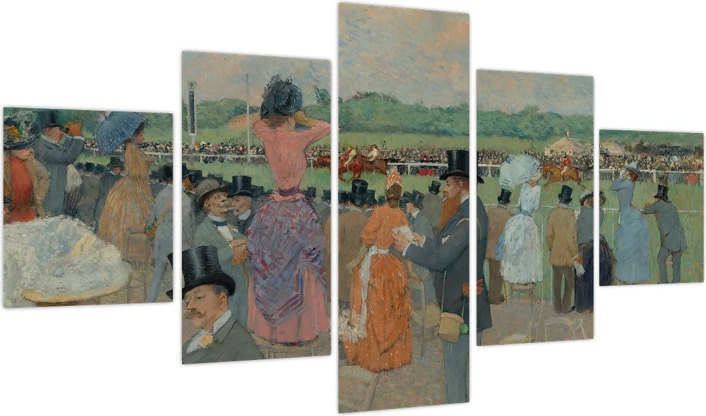 Obraz - Jean-Louis Forain, The Races at Longchamp, reprodukcje (125x70 cm)