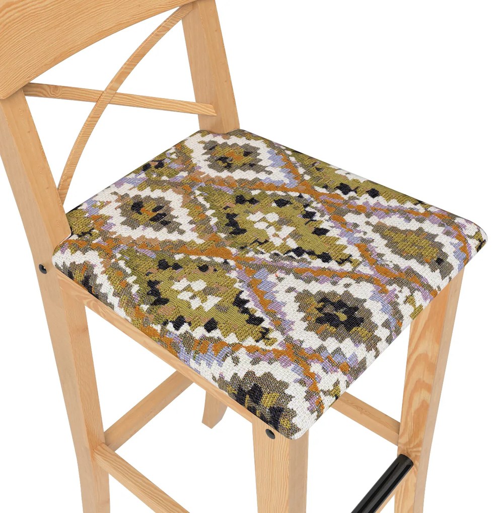 Pokrowiec na krzesło barowe Ingolf z tapicerowanym siedziskiem