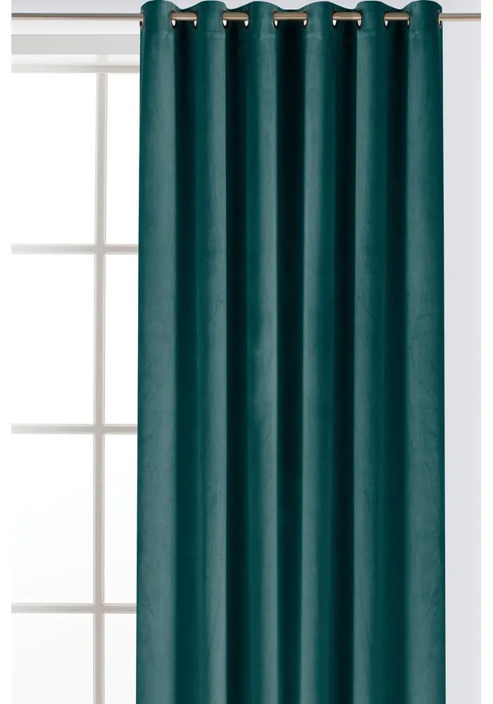 Morska aksamitna zasłona częściowo zaciemniająca (dimout) 265x270 cm Velto – Filumi
