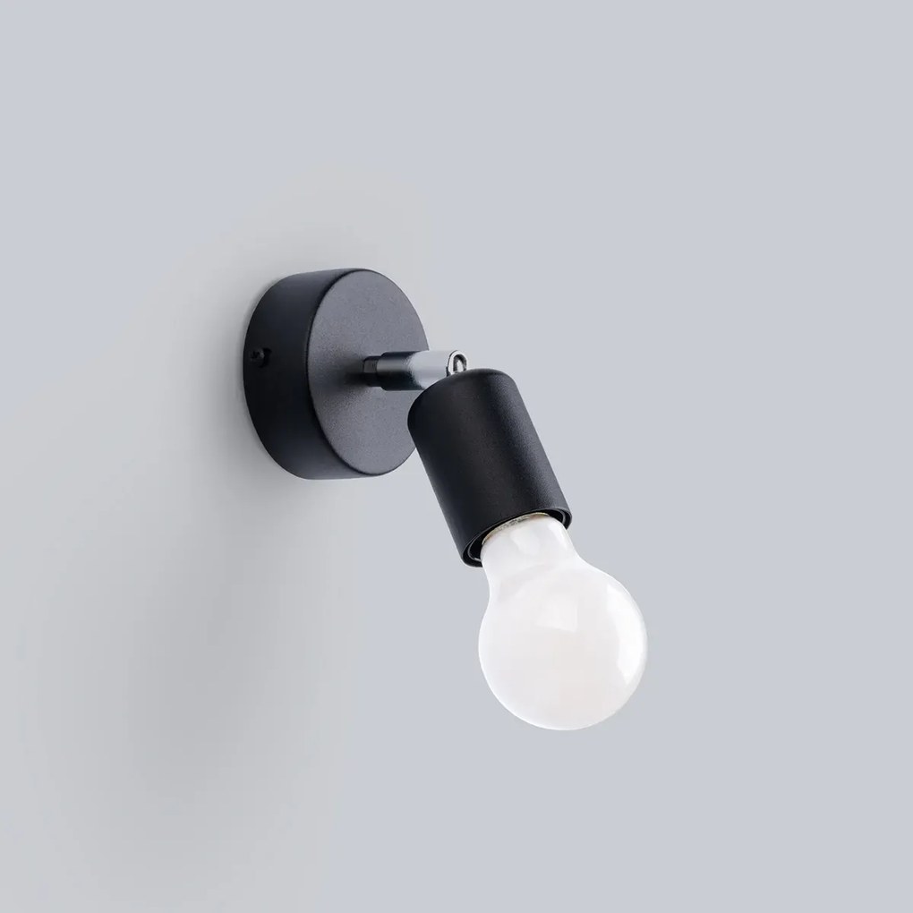 Kinkiet FORNES 1 czarny SOLLUX LIGHTING