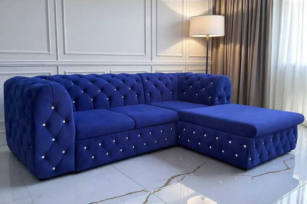 Elegancki i funkcjonalny narożnik Moet Light z funkcją spania dla komfortu i stylu 255x195 cm