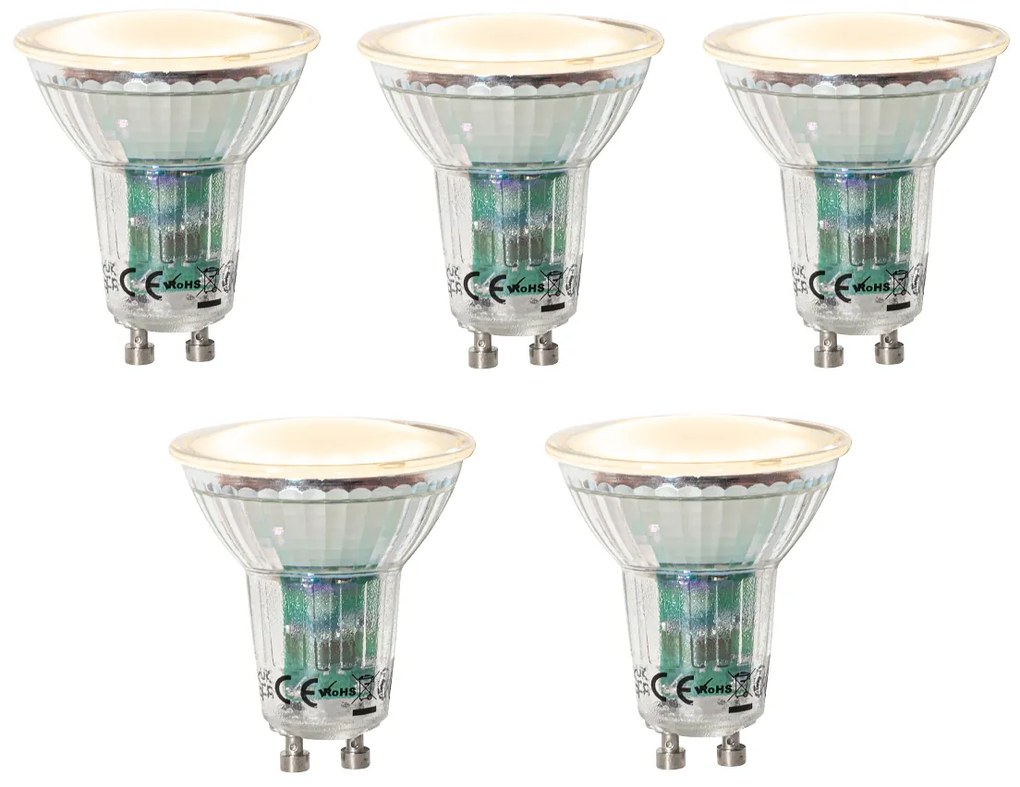 Zestaw 5 ściemnialnych żarówek LED GU10 z czujnikiem zmierzchu 3W 200 lm 2200K