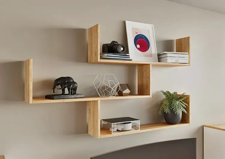 Półka wisząca trzypoziomowa dąb sonoma F8-H35