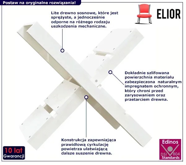 Biały skandynawski stojak na drewno S9-D08