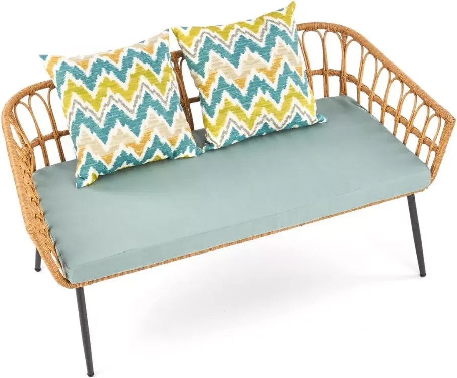 Sofa ogrodowa Experien – elegancka, nowoczesna i wygodna sofa do ogrodu, tarasu i balkonu z syntetycznego rattanu