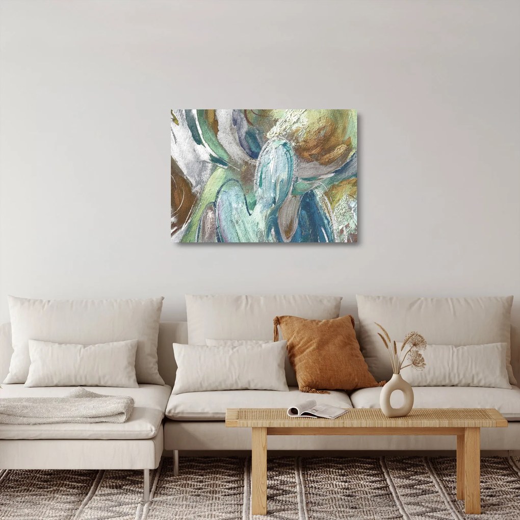 Obraz na szkle - Abstrakcyjny obraz postaci (70x50 cm)