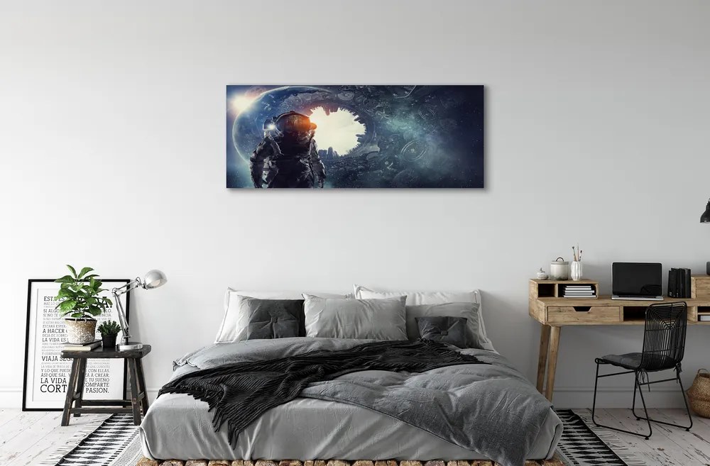 Zdjęcie na płótnie Postać w Świecie Mechanizmów