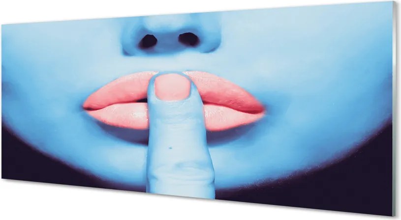 Panel nad Blat Kuchenny Kobieta z Neonowymi Ustami