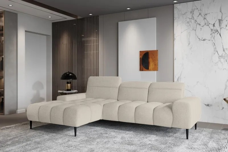 Narożnik GIANO S układ L Lewostronny z elektryczną regulacją siedziska w ktaninie AUSTIN 02 WERSAL