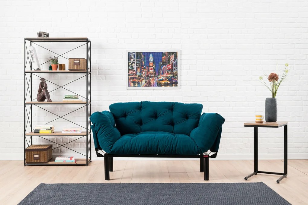 Rozkładana sofa Nitta Petrol Blue
