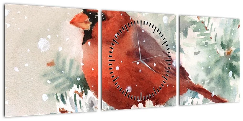 Obraz - Kardynał (z zegarem) (90x30 cm)