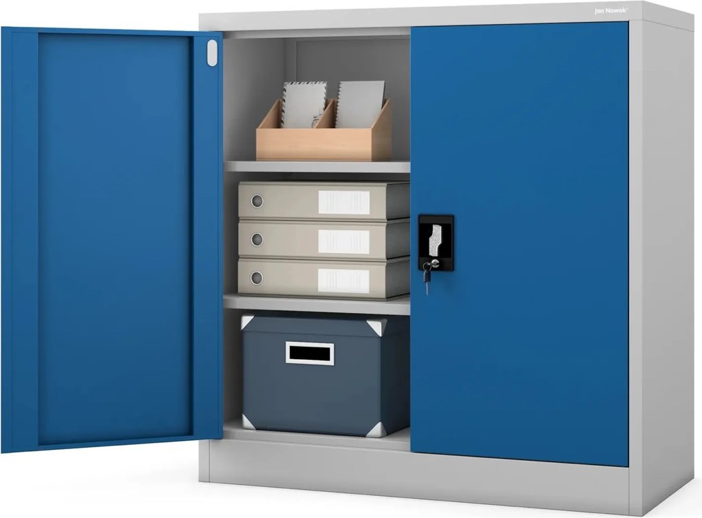 Szafka biurowa na dokumenty Beata 90x40x93 cm szary/niebieski