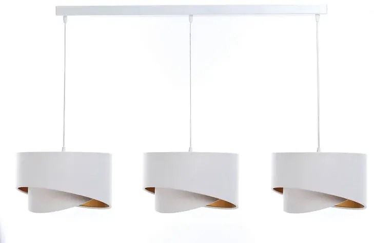 Biało-złota asymetryczna lampa wisząca nad stół - 4X S511 Z0-N89
